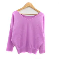 マイストラーダ Mystrada ニット カットソー Vネック 長袖 無地 38 M ピンク /HO22