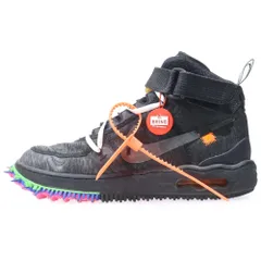 NIKE (ナイキ) ×OFF-WHITE AIR FORCE 1 MID SP オフホワイト エアフォース1 ミッドカットスニーカー ブラック US9/27cm DO6290-001