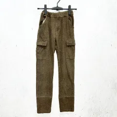 SLAP SLIP スラップ スリップ ロングパンツ ロゴ入り フラップポケット付き ウエストゴム シンプル キッズ ブラウン 150サイズ ◎_〇◇