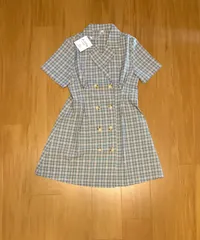 チェック ラップ ワンピース003780L