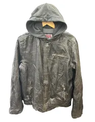 Levi’s (リーバイス) フーデッドレザージャケット 古着 サイズ表記無し ブラウン メンズ/027のサムネイル