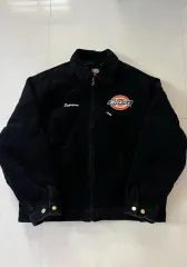 シュプリーム X ディッキーズ ブラック コーデュロイ ワークジャケット