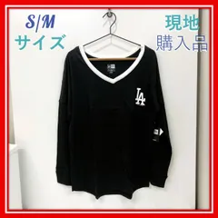 ドジャース Tシャツ 長袖 レディース Mサイズ NEW ERA ブラック 黒 MLB公認【新品・未使用】
