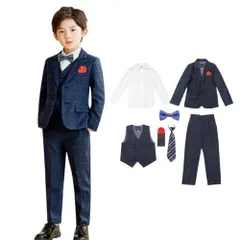 [asayurii] 子供服 フォーマル スーツ 男の子 キッズ 入学式 卒業式 卒園式 結婚式 発表会 ジュニア ジャケット シャツ セットアップ 七五三 セレモニー 小学生 お受験e 629c712c