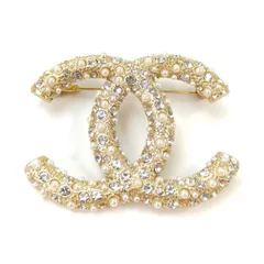 CHANEL シャネル ココマーク パール ブローチ ゴールド 管理番号：11046