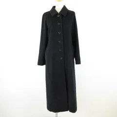 ロペ ROPE ステンカラーコート ロング 長袖 黒 7 *A768