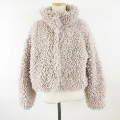 グレイル GRL プードルファーコート ショート丈 長袖 ピンク F *T952