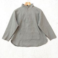 chocol raffine robe ショコラフィネローブ ハーフジップ アノラック トレーナー ゆったり グレー Fサイズ ◎_◇〇
