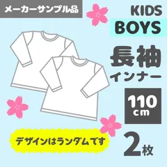 メーカー直販・新品サンプル★ 110cm 男の子 長袖インナー 2枚 福袋 キッズ 子供服 ロンT インナーkids boys long sleeve tops