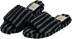 S.F.Yammy スリッパ もこもこ 室内 ふわふわあったか ルームシューズ 冬用 暖かい 北欧 (ブラック,  L)