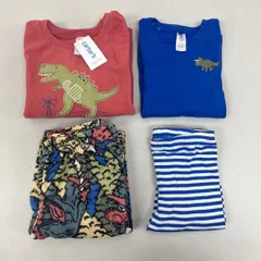 A490-1620548 Carter’s カーターズ キッズ パジャマ 4点セット US/4T 99〜105cm 恐竜柄 フリース