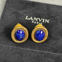 LANVIN ラピスラズリ　イヤリング　Vintage　ヴィンテージ　ゴールド　ランバン　アクセサリーのサムネイル