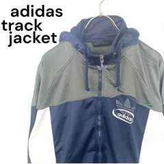 t2163 アディダス　トラックジャケット　両面トレフォイル刺繍　レアモデル　90’S海外ヴィンテージ 古着