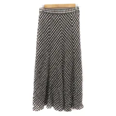 オペークドットクリップ OPAQUE.CLIP フレアスカート ロング丈 マキシ丈 チェック柄 40 L マルチカラー ダークブラウン /YK7