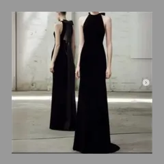 [期間限定セール]送料無料 【新品?未使用】 カラードレス ロングドレス 演奏会 パーティードレス 赤 ベルベット ウェディングドレス ホルターネック 発表会