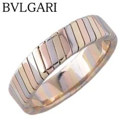 ブルガリ トゥボガス リング スリーカラー 11.5号 750PG/WG/YG 新品仕上げ済 BVLGARI【25271】