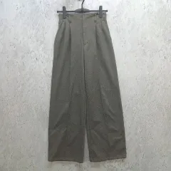 GU ジーユー パンツ ワイドパンツ ブラッシュド タック ハイウエスト グレー Sサイズ ◎、◇〇