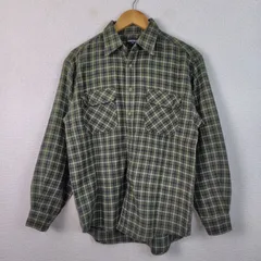 00s UNIQLO ユニクロ ネルシャツ チェック柄 グリーン Mサイズ メンズ 古着 ストリート アメカジ シティーボーイ