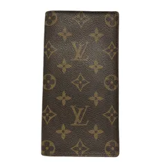 LOUIS VUITTON ルイヴィトン メンズ 二つ折り 長財布 M60825 ポルト カルト クレディ ブラウン モノグラム 【中古】 22512R75