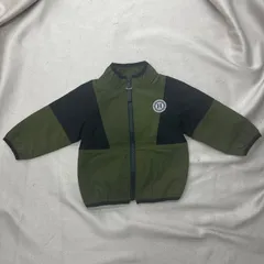 hakka baby　ハッカベビー　ジャケット　アウター　ナイロンジャケット　80サイズ　ベビー　1才〜1才半　体重11kg前後　バッファローチェック柄　カーキ色　緑