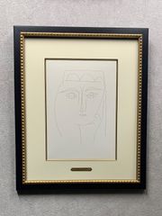 美品 東郷青児「想い出の城」リトグラフ 東郷たまみ直筆サイン入り