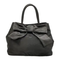 PRADA(プラダ) トートバッグ ロゴジャガード 1BG068 黒 2way/リボン レザー