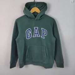 GapKids ギャップキッズ スウェット パーカー デカロゴ グリーン 160サイズ 古着 ストリート アメカジ