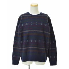 BLUE BLUE インディゴ総柄ニット【4/XL】ブルーブルー 日本製 - メルカリ