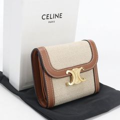 ♡極美品♡CELINEセリーヌ トリオンフ 三つ折り財布 千鳥格子柄 希少 