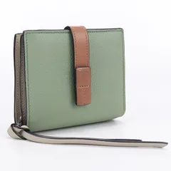 LOEWE ロエベ コンパクトジップウォレット アナグラム 二つ折り財布 カーフ【中古】 レディース