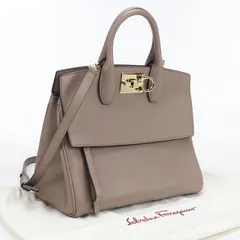 FERRAGAMO フェラガモ 2WAY ガンチーニ 21 H159 ハンドバッグ カーフ【中古】 レディース