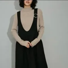 ADAM ET ROPE'（アダム エ ロペ） 【WEB限定】ディープネックAラインワンピース