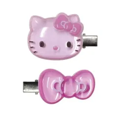 【中古】アクセサリー(非金属) ハローキティ(ピンク) ぷっくりったいヘアクリップ2P 「サンリオキャラクターズ」