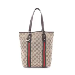 GUCCI グッチ GGキャンバス シェリーライン トートバッグ