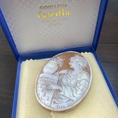シェルカメオ CAMEO DI BAMBINO CAMEO 彫刻 ケース付 - メルカリ