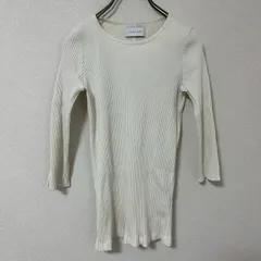 《美品》ADAM ET ROPE リブニット ベージュ F キレイめ シンプル