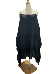 【良品】シャロンワウチョブ sharon wauchob シルクワンピース ブラック フランス製 34