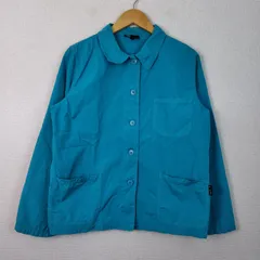 agnès b. アニエスベー シャツジャケット ワークジャケット ブルー 2サイズ レディース 古着 モード シンプル