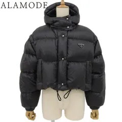 プラダ　ギャバジン　クロップドダウン　ジャケット　アウター　ピンク　38 中古・古着通販】PRADA (プラダ) Re-Nylonギャバジンダウンジャケット