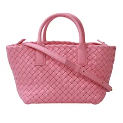 BOTTEGAVENETA ボッテガヴェネタ 2WAYハンドバッグ カバ ミニ イントレチャート 709464 V1OW1 5832 ハンドバッグ レザー ピンク【中古】 レディース