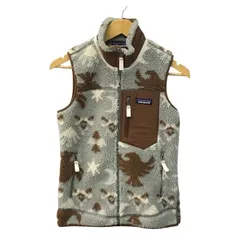 patagonia パタゴニア ウィメンズ クラシック レトロX ベスト レディース フリース 総柄 防風 定番 グレー/ブラウン XXSサイズ 23083 中古 T1