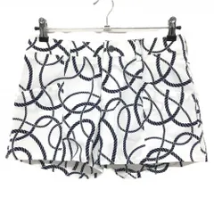 【新品】アディダス ショートパンツ 白×ネイビー 総柄  レディース M/M ゴルフウェア adidas