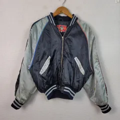 BACKFIRE バックファイア スカジャン ナイロン フルジップ ブラック Mサイズ メンズ 古着 ストリート アメカジ