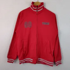 VANS バンズ トラックジャケット ロゴプリント レッド Mサイズ メンズ 古着 スポーツMIX ストリートのサムネイル