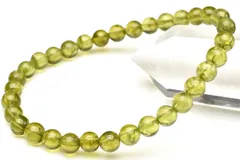 【１点物】癒やしのグリーン ペリドット　5.5mm　ブレスレット パワーストーン 天然石 _U9445