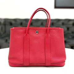 エルメス ガーデンパーティTPM ネゴンダ 赤ピンク ハンドバッグ - メルカリ