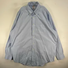 古着 ブルックスブラザーズ Brooks Brothers 長袖シャツ ボタンダウン MADISON 胸ポケ XL  ブルー系 無地 メンズ