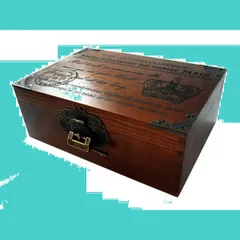 装飾 小物入 ビンテージ調 レトロ ボックス 25cm巾 鍵付 木製 アンティーク調 大きめサイズ （アールプランニング） r_planning