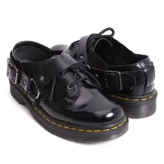 ドクターマーチンDr.Martens Fulmar ベルテッドレザーダービーシューズ 黒UK5(24cm位)