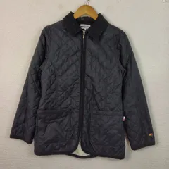 TOMMY HILFIGER トミーヒルフィガー キルティングジャケット フルジップ ブラック Mサイズ レディース 古着 ワーク系 アメカジ ストリート